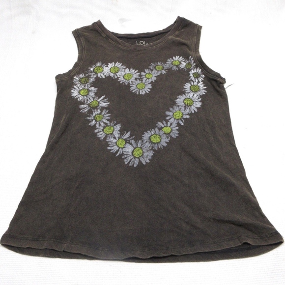LOL vintage daisy heart tank top - Picture 1 of 2